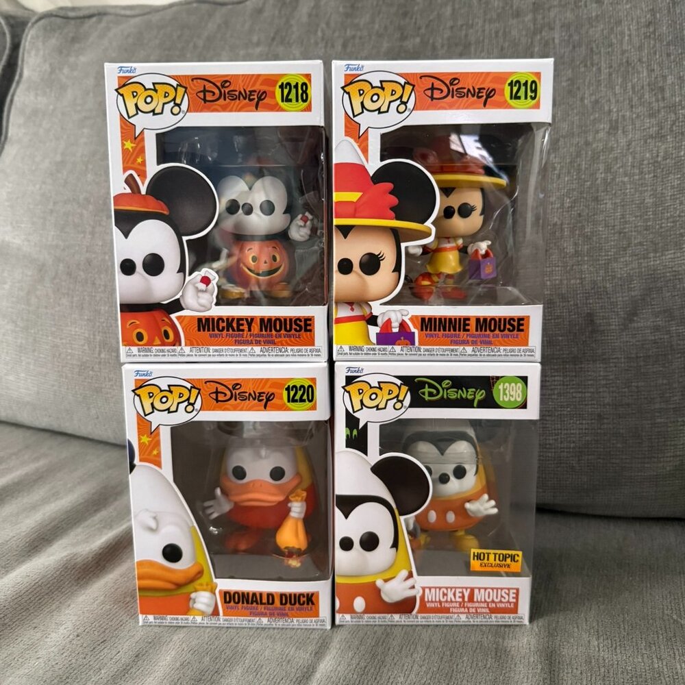 Funky Pop Disney Trick Or Treat Mickey Mouse Donald Duck Minnie Mouse